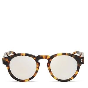 Illesteva Leonard Mirrored Round Sunglasses